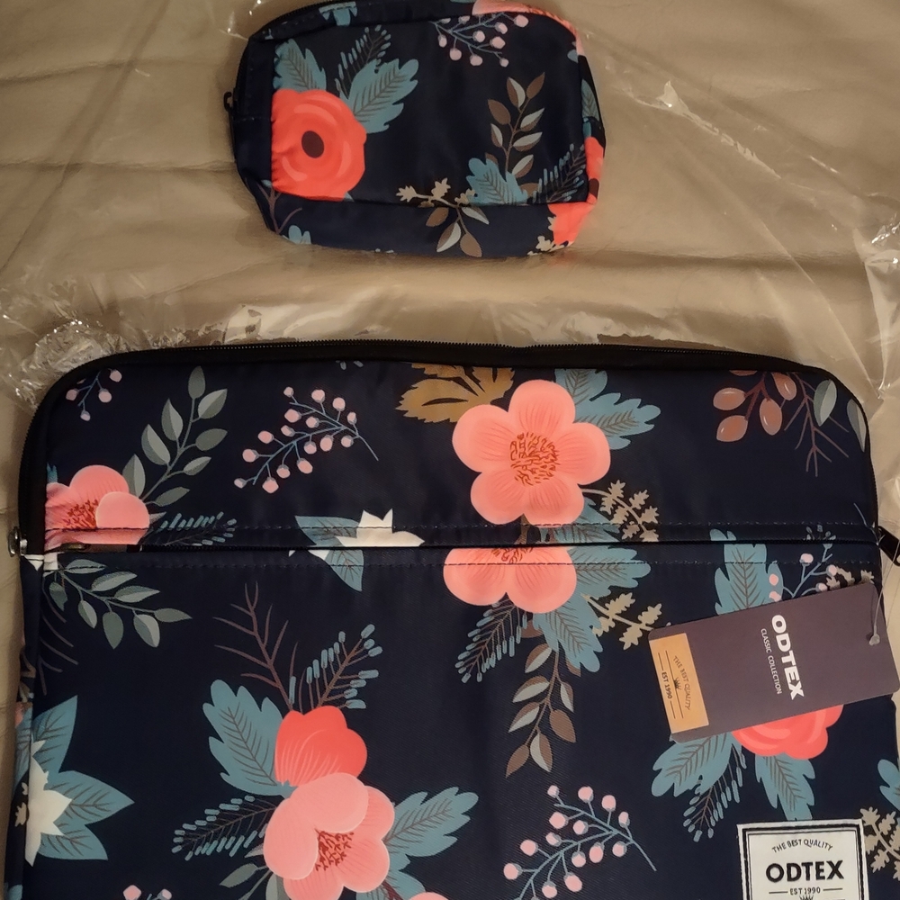 ODTEX Floral Laptop Sleeve and Pouch Set